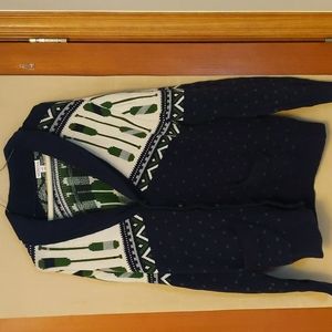 Merona Vintage V Neck Sweater With Buttons Size Large